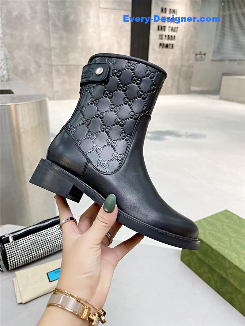 Gvc*1 gg monogram leather boots