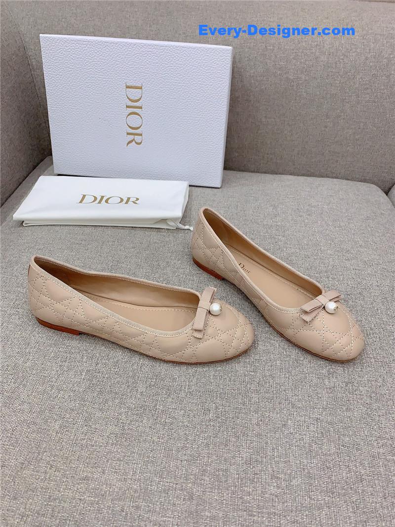 d10r new D1am0nd pearl flat shoes