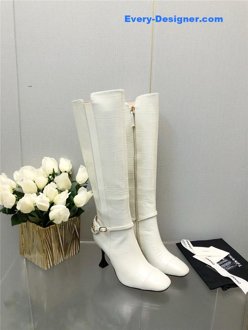 Ch**el new crocodile pattern high heel boots