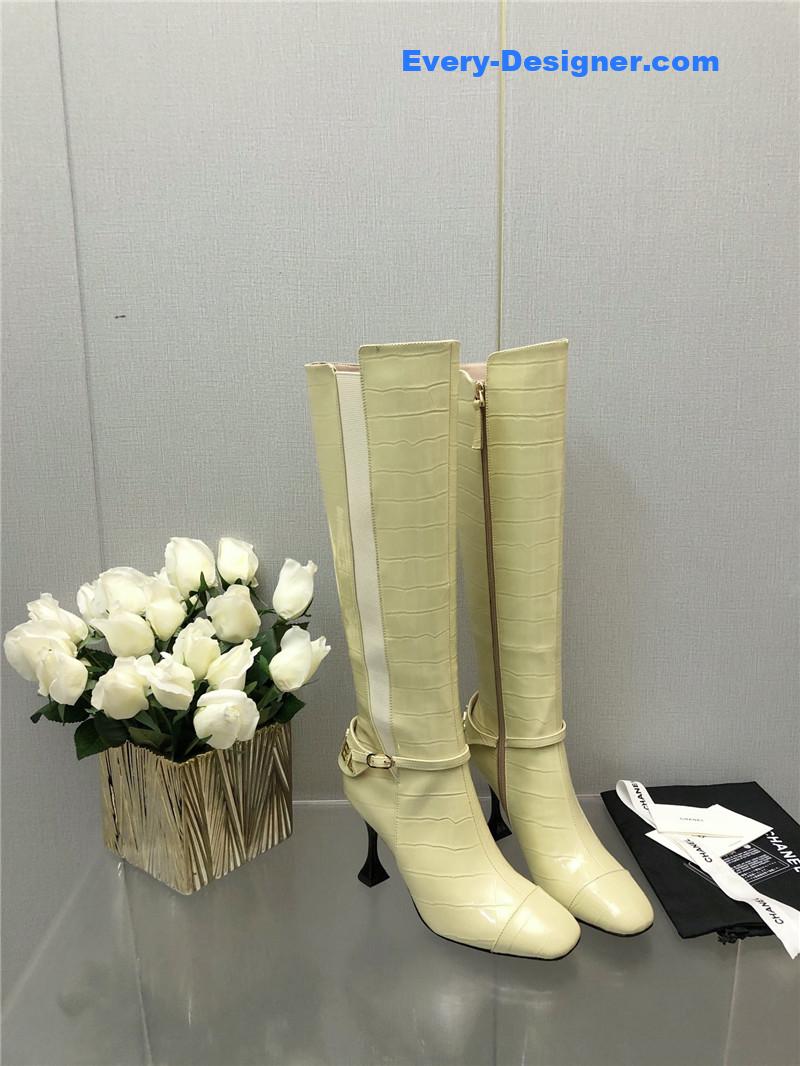 Ch**el new crocodile pattern high heel boots