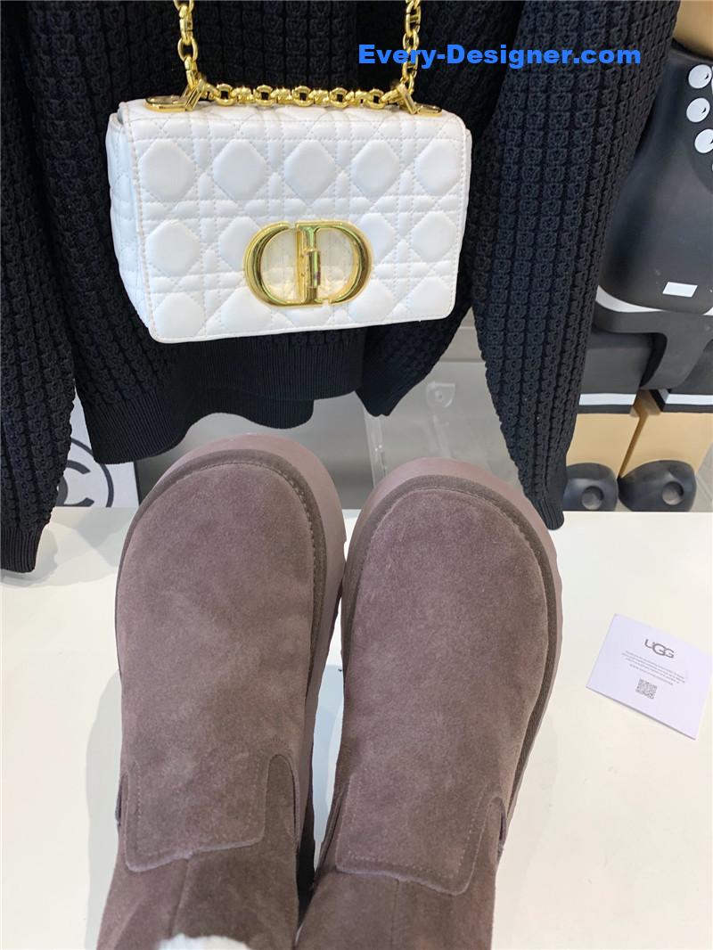 UGG Dipper Shearling Platform Boots Purple