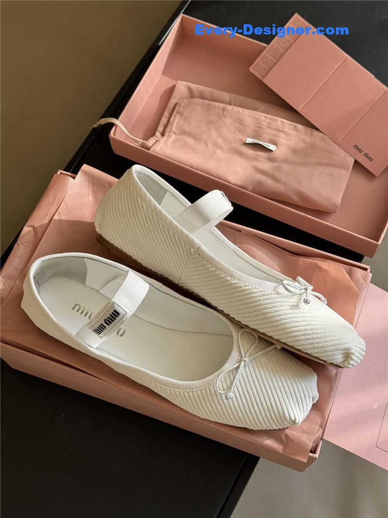 M1um1u corduroy upper shoes