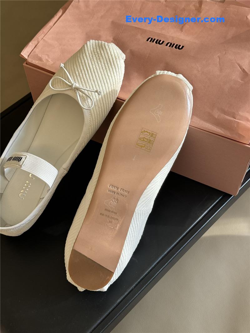 M1um1u corduroy upper shoes