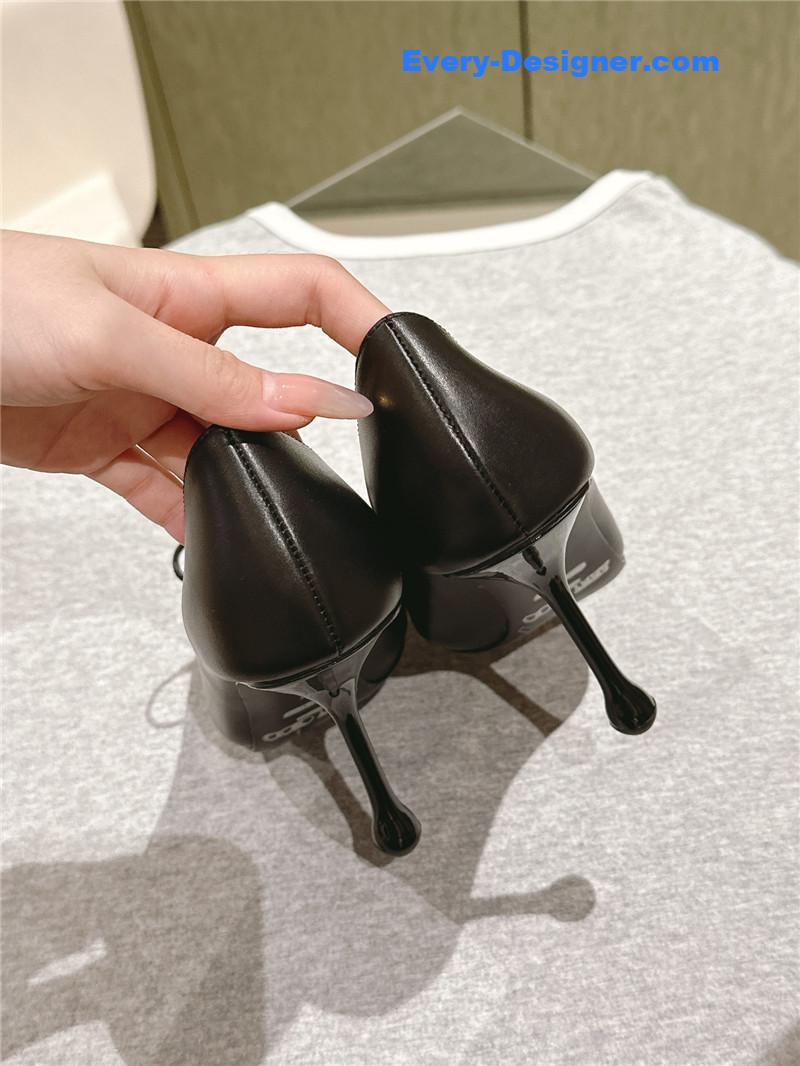 J1m*y Ch00 scarlett 50 black nappa leather pumps