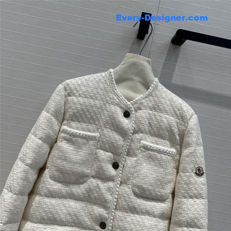Moncler tweed woven jacket down jacket replica clothes
