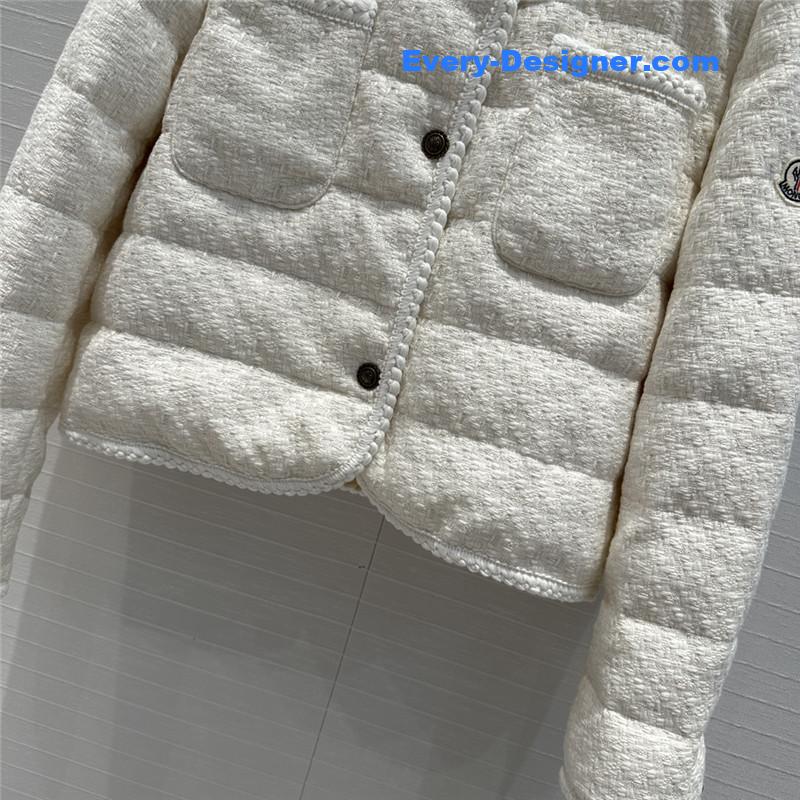 Moncler tweed woven jacket down jacket replica clothes
