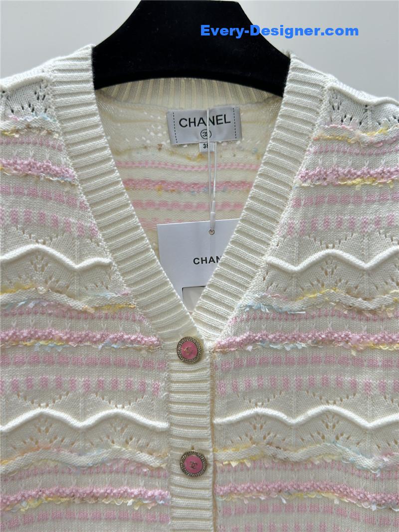 Ch**el v-neck knitted cardigan replica clothing sites