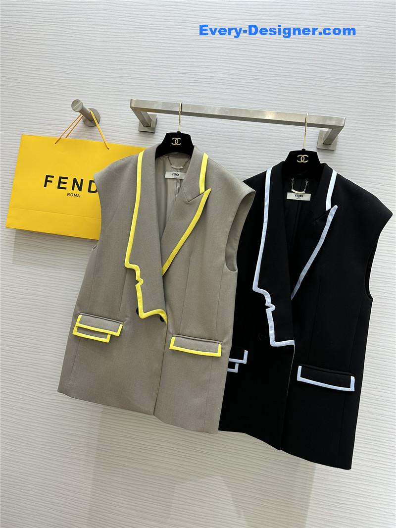 F**di color block vest jacket replica d&g clothing