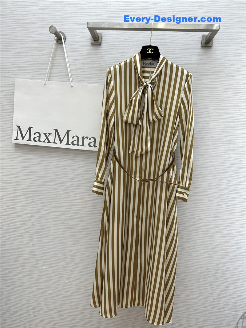 Vanitoo contrast striped long dress replica clothing