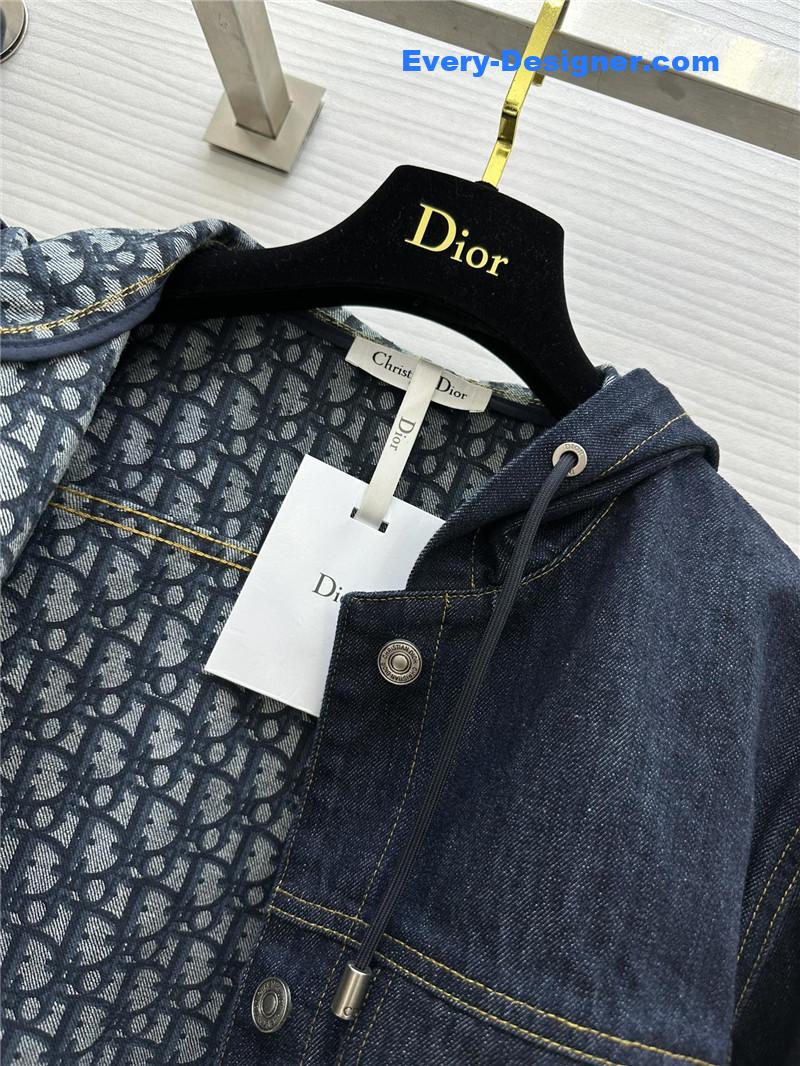 D10r monogram cropped denim hooded jacket replica d&g clothing