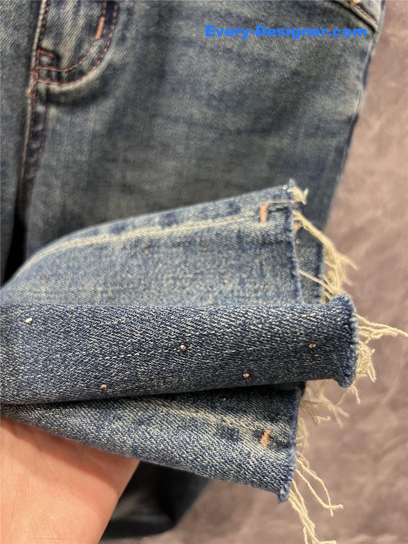 M1um1u flared rhinestone jeans replica clothing sites