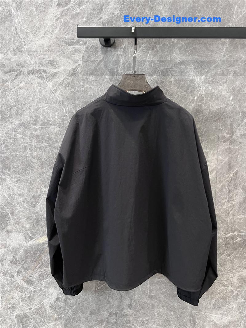 M1um1u zipper jacket + sports shorts set replica clothes