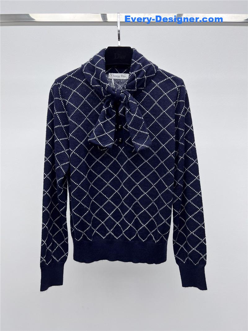 d10r bow D1am0nd sweater replicas clothes