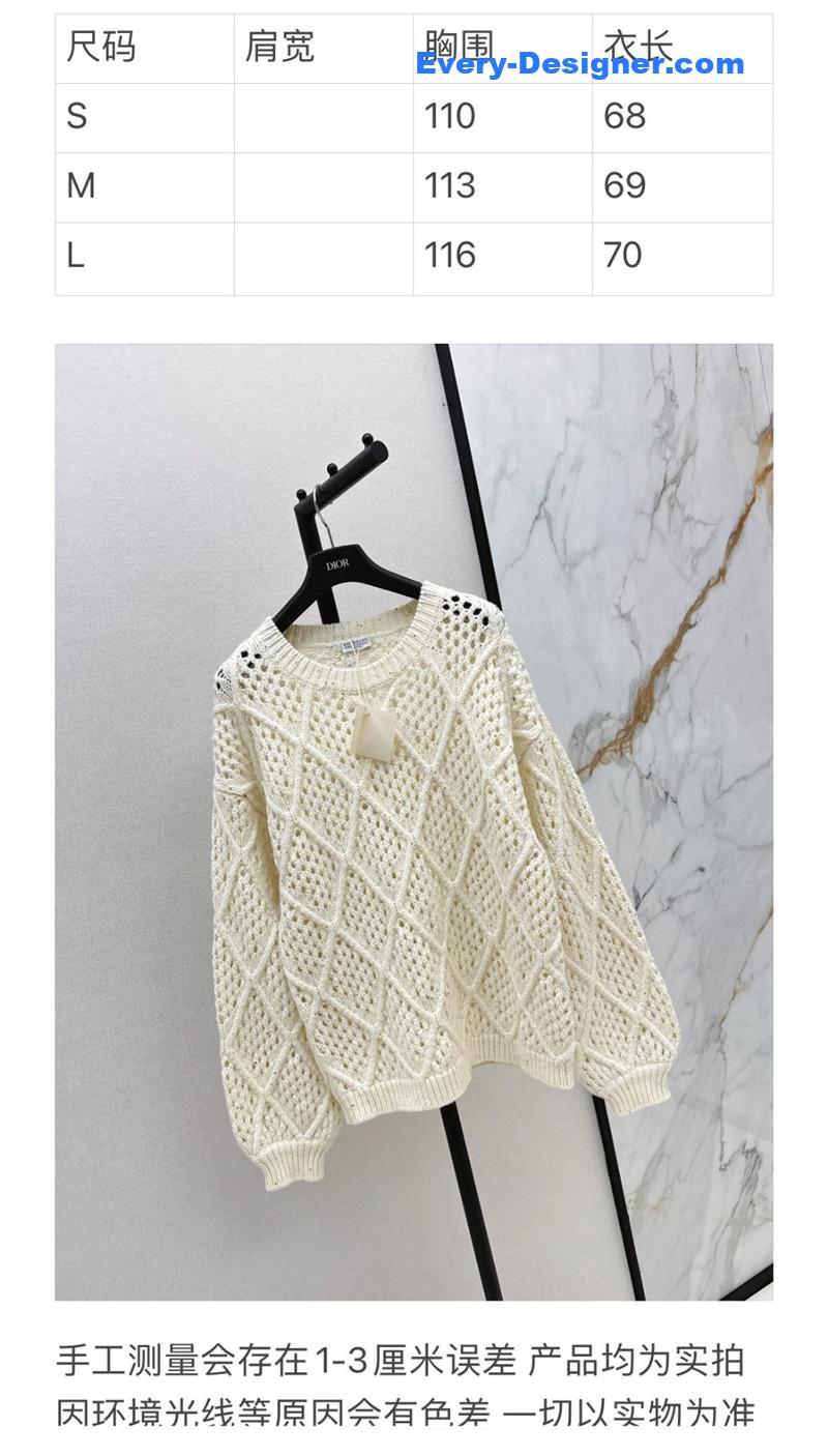 bc D1am0nd hollow crochet round neck sweater replica clothes