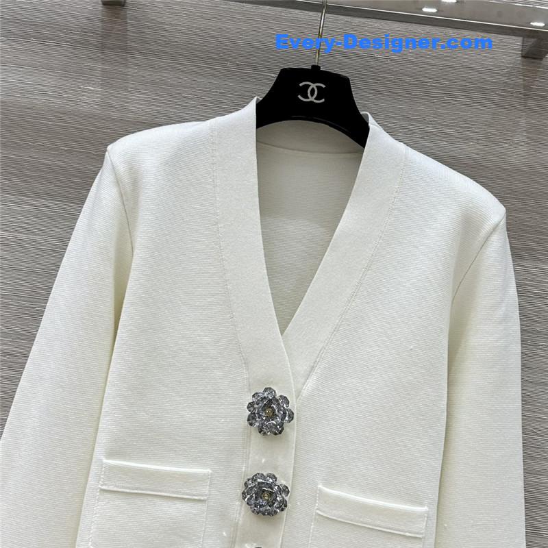 Ch**el v-neck cardigan replica clothing sites