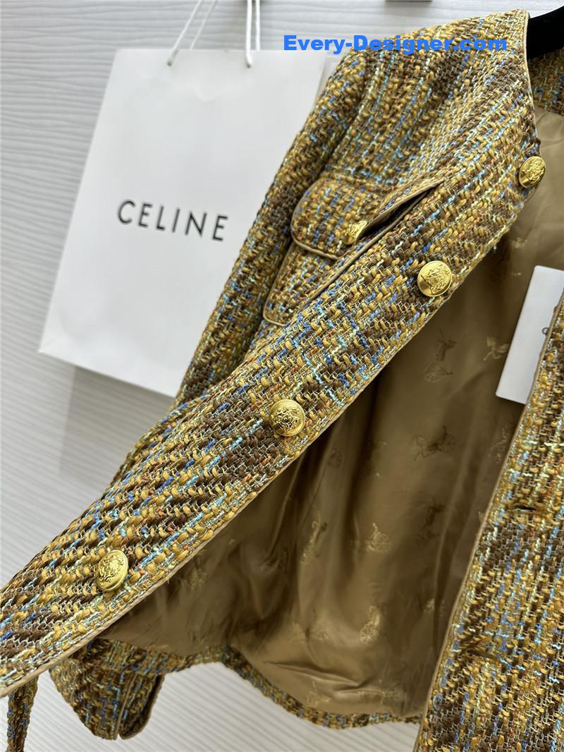 Ce1i*e gold button braided coat replica d&g clothing