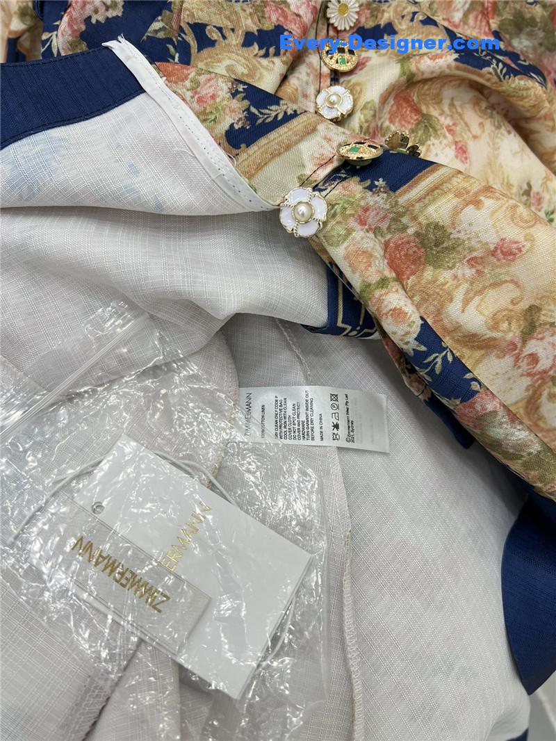 zimm lantern sleeve long dress replica d&g clothing