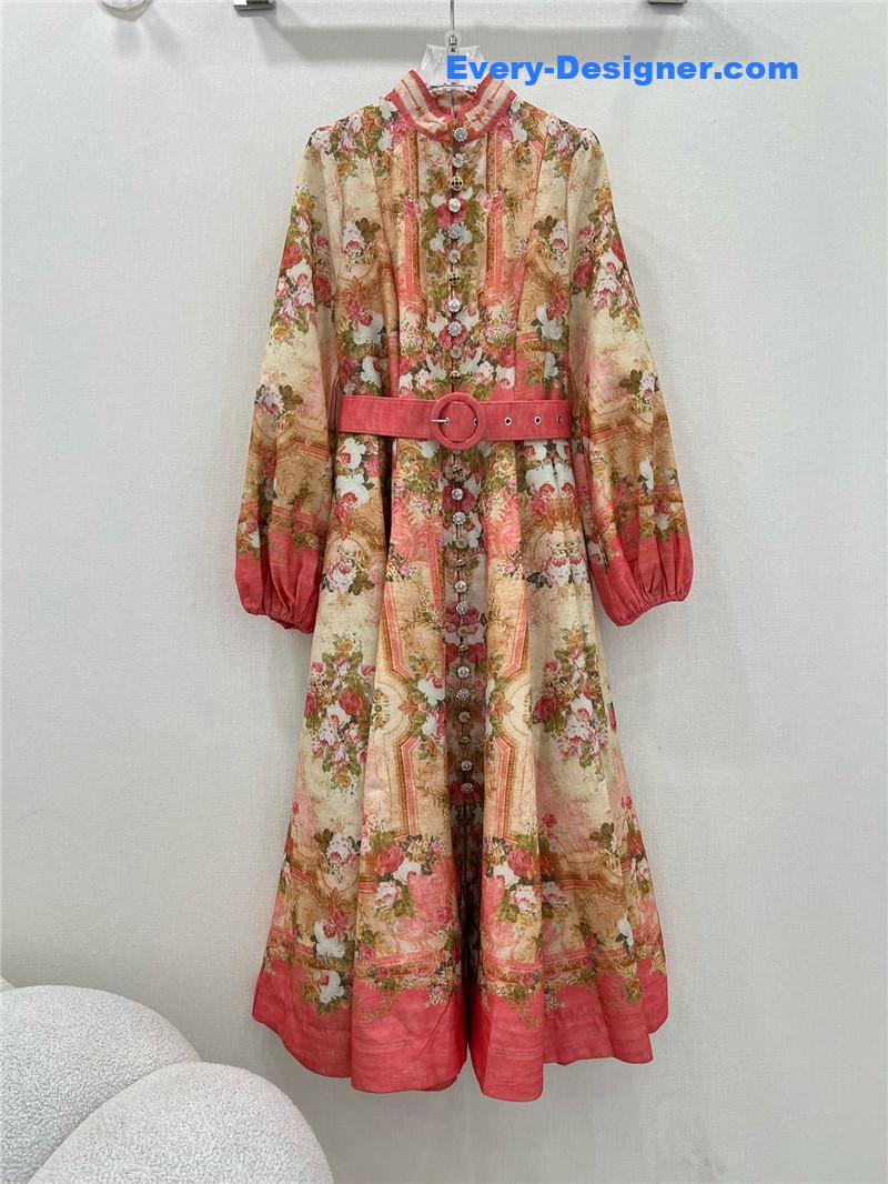 zimm lantern sleeve long dress replica designer clothes