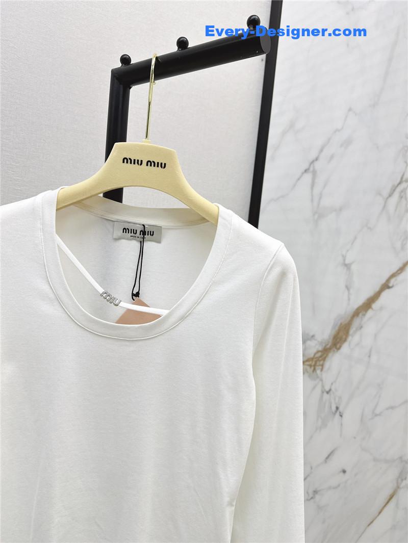 M1um1u slim fit long sleeve t-shirt replica clothing sites