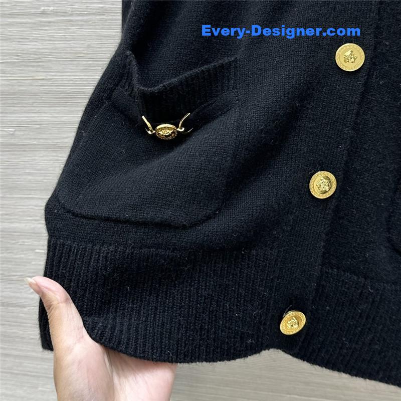 Versace cashmere cardigan coat