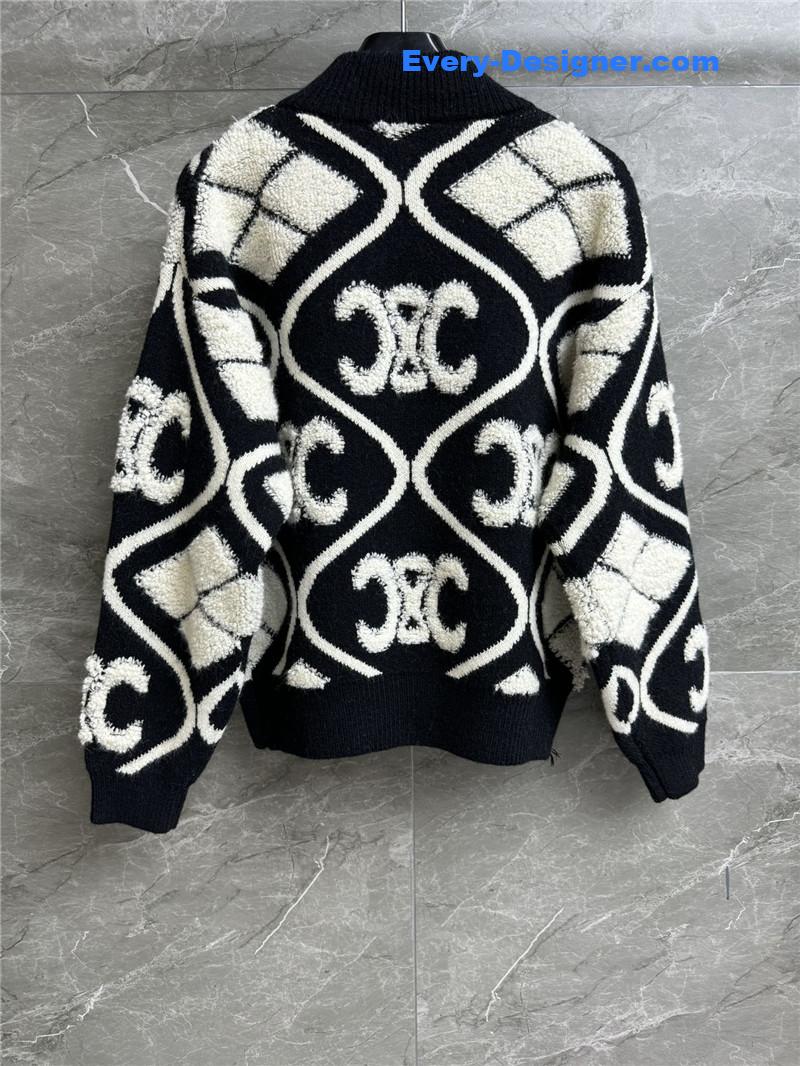 Ce1i*e collision lamb cardigan jacket