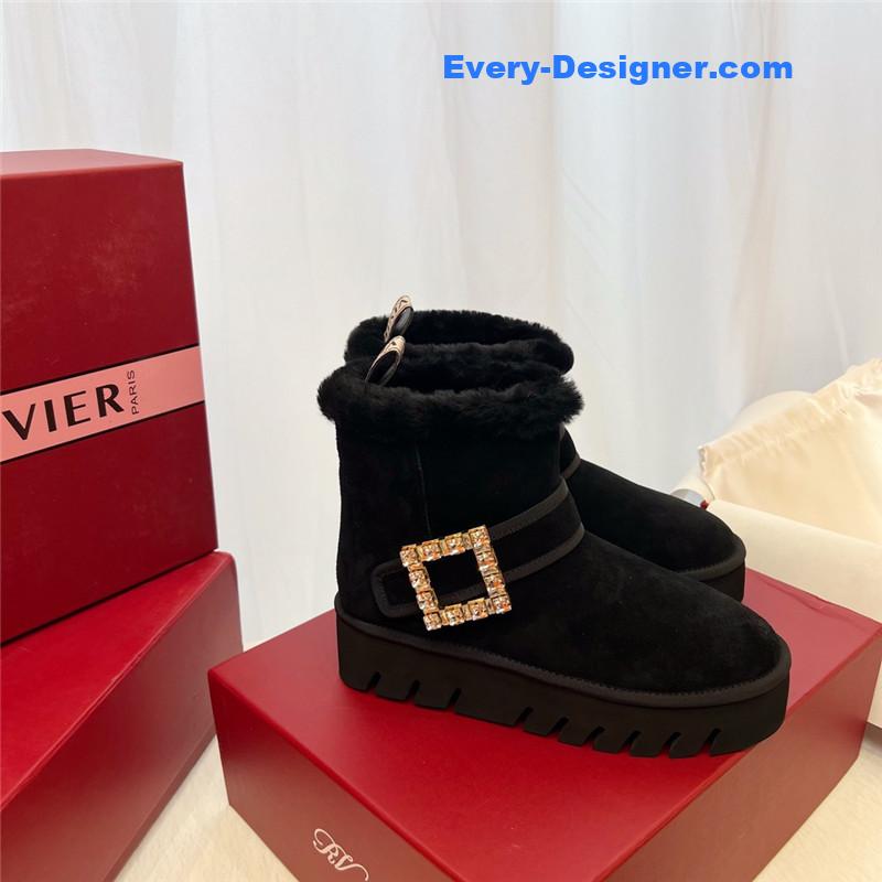 roger u1u1er black winter suede ankle boots