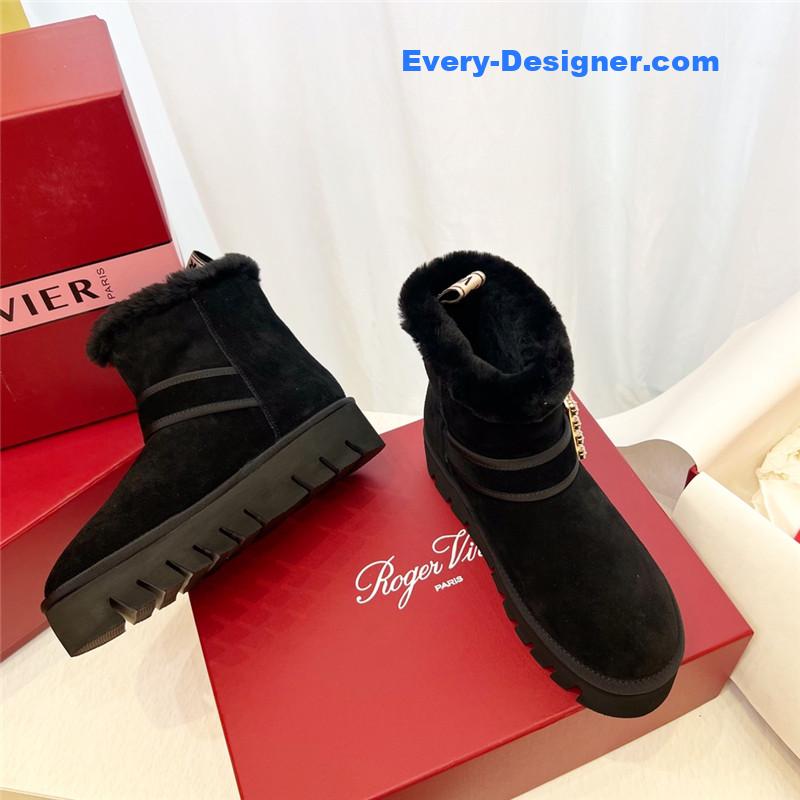 roger u1u1er black winter suede ankle boots