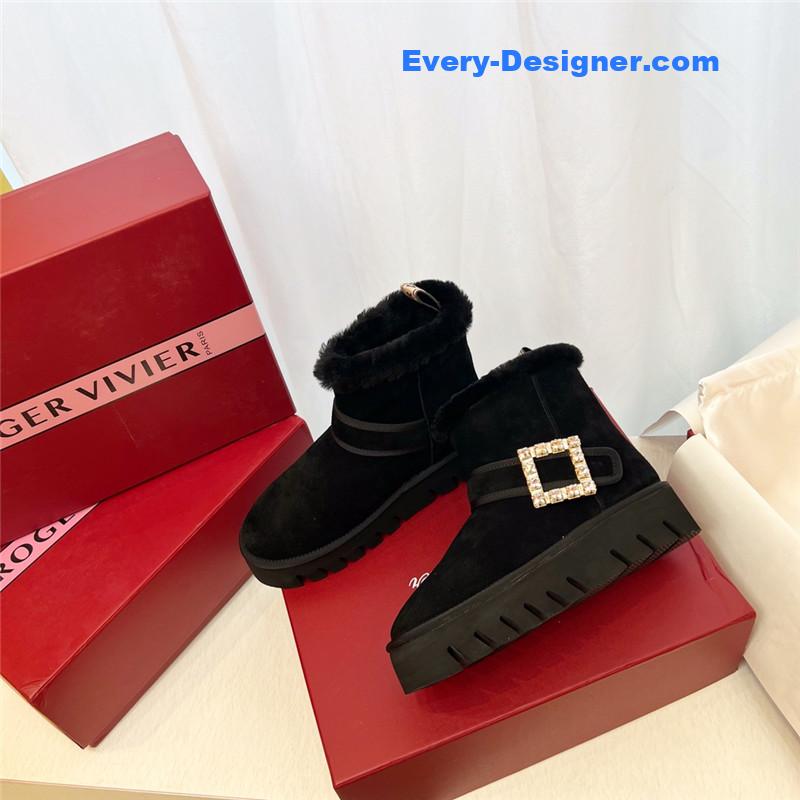 roger u1u1er black winter suede ankle boots