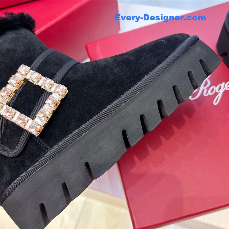 roger u1u1er black winter suede ankle boots