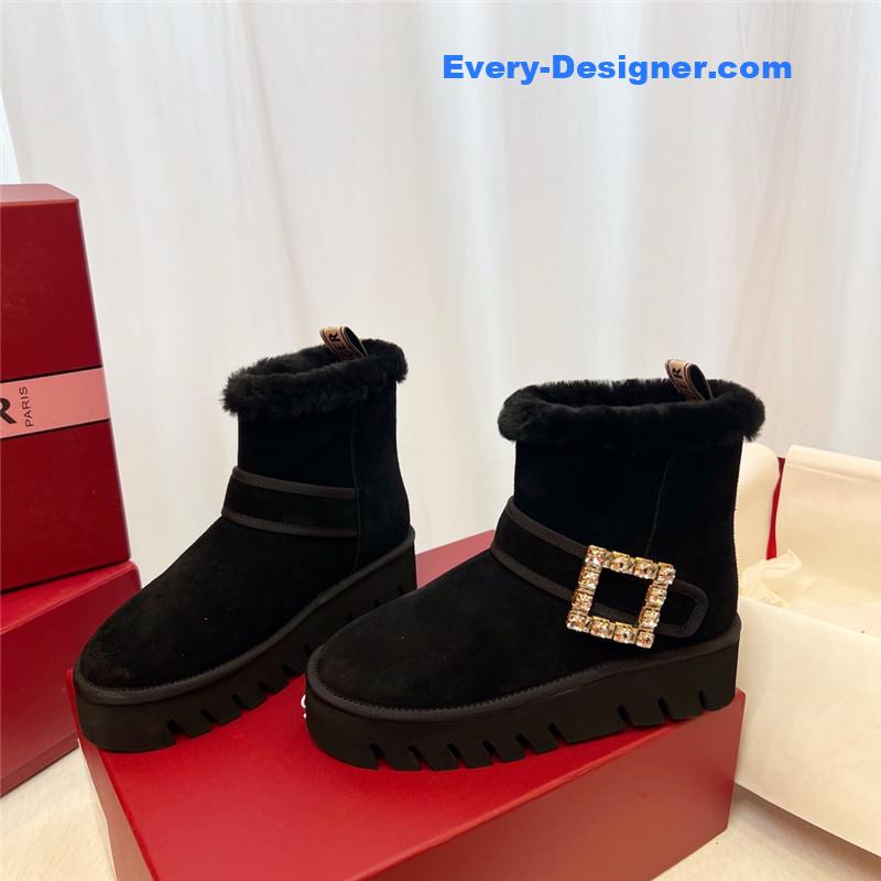 roger u1u1er black winter suede ankle boots