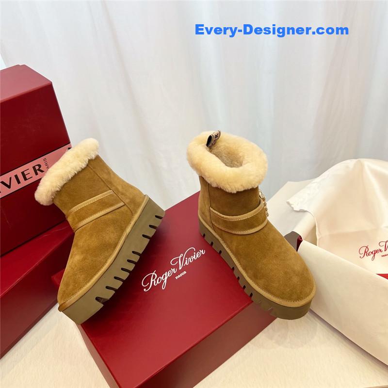 roger u1u1er viv’ brown winter suede ankle boots