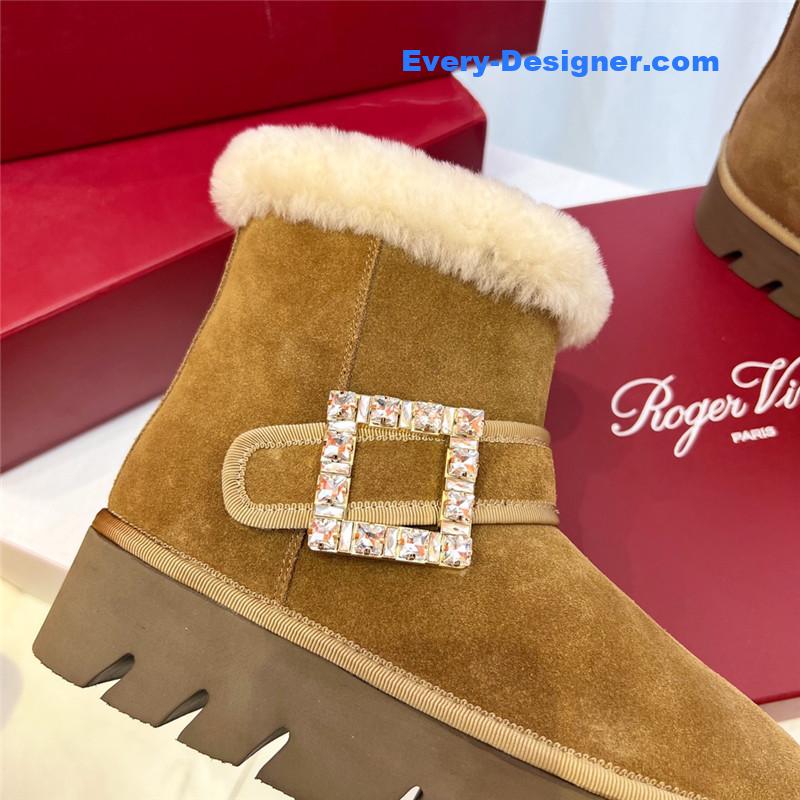 roger u1u1er viv’ brown winter suede ankle boots