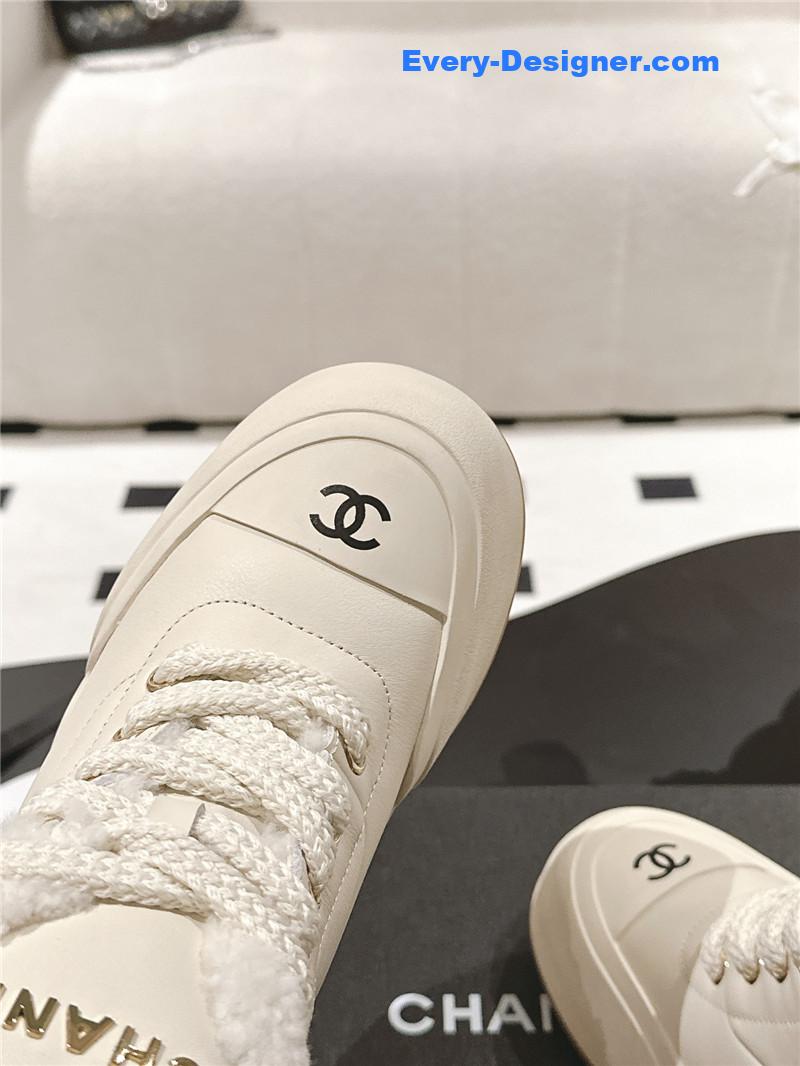 Ch**el winter high-top wool ankle boots