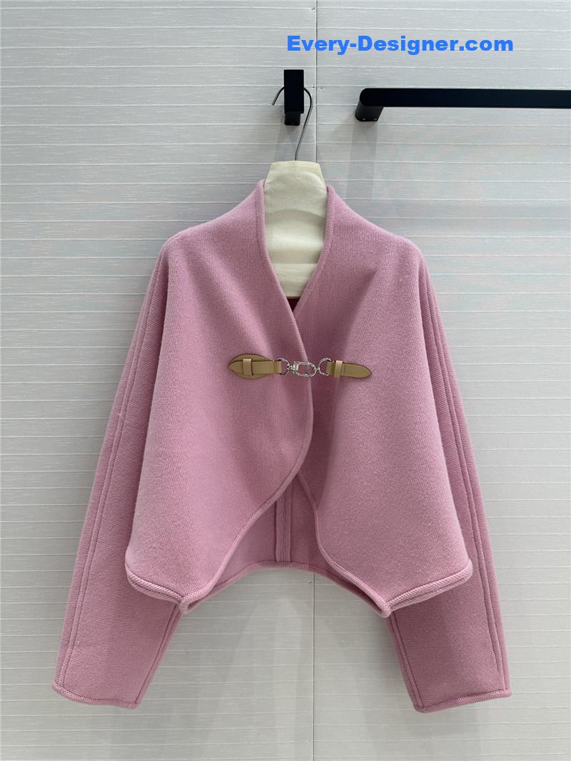 l0vis Vvtt0n lv wool knitted cape coat