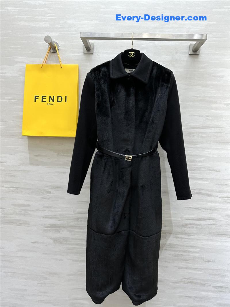 F**di long wool coat