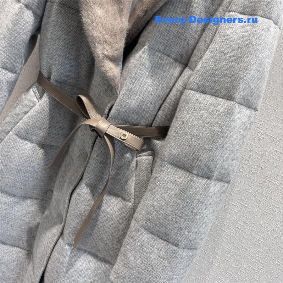 L0r0 P1ana wool cashmere mink down jacket