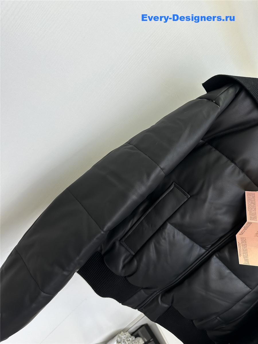 M1um1u maillard patchwork knitted jacket