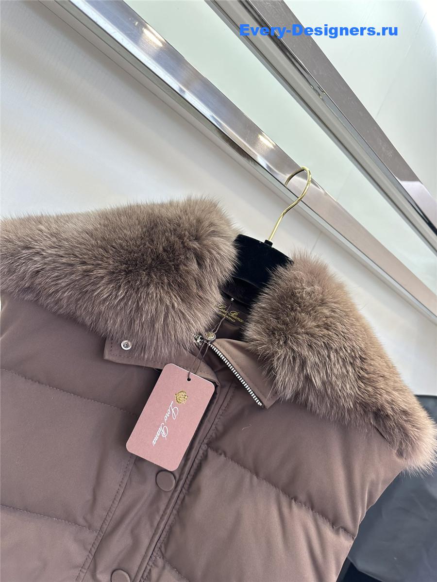 L0r0 P1ana white goose down vest