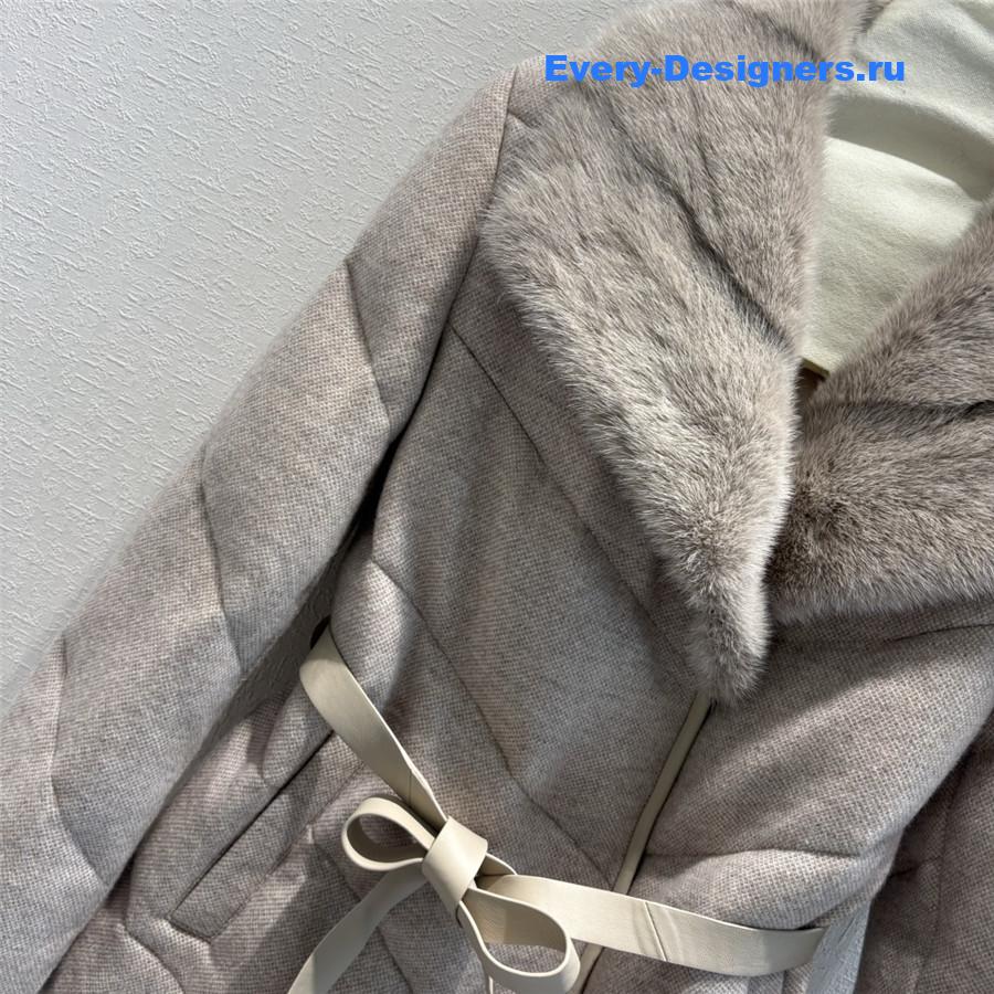 L0r0 P1ana cashmere mink collar goose down jacket