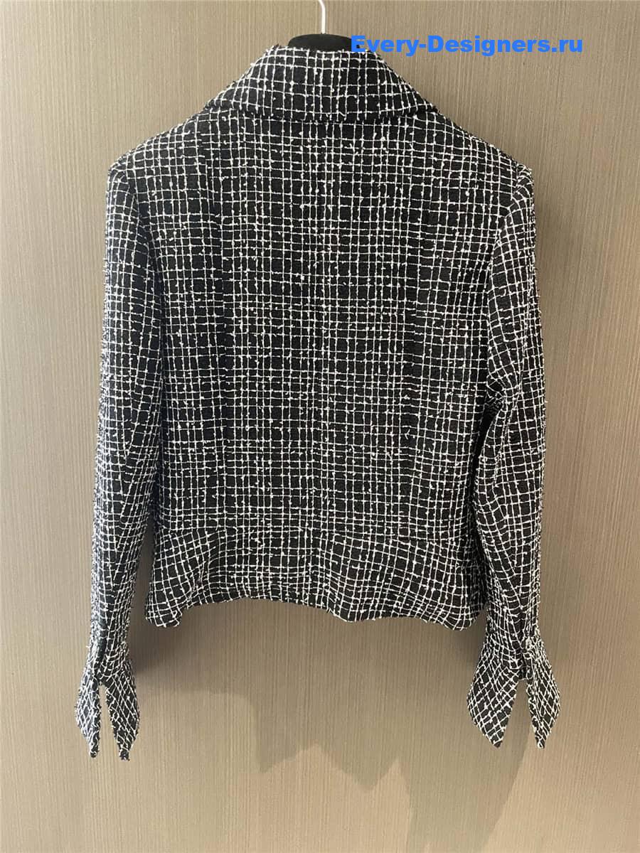 CC black and white check jacket