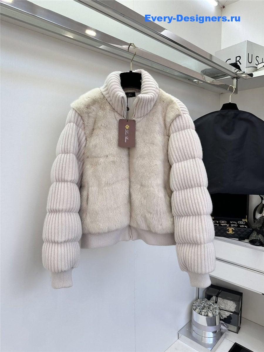 L0r0 P1ana cashmere knitted goose down jacket