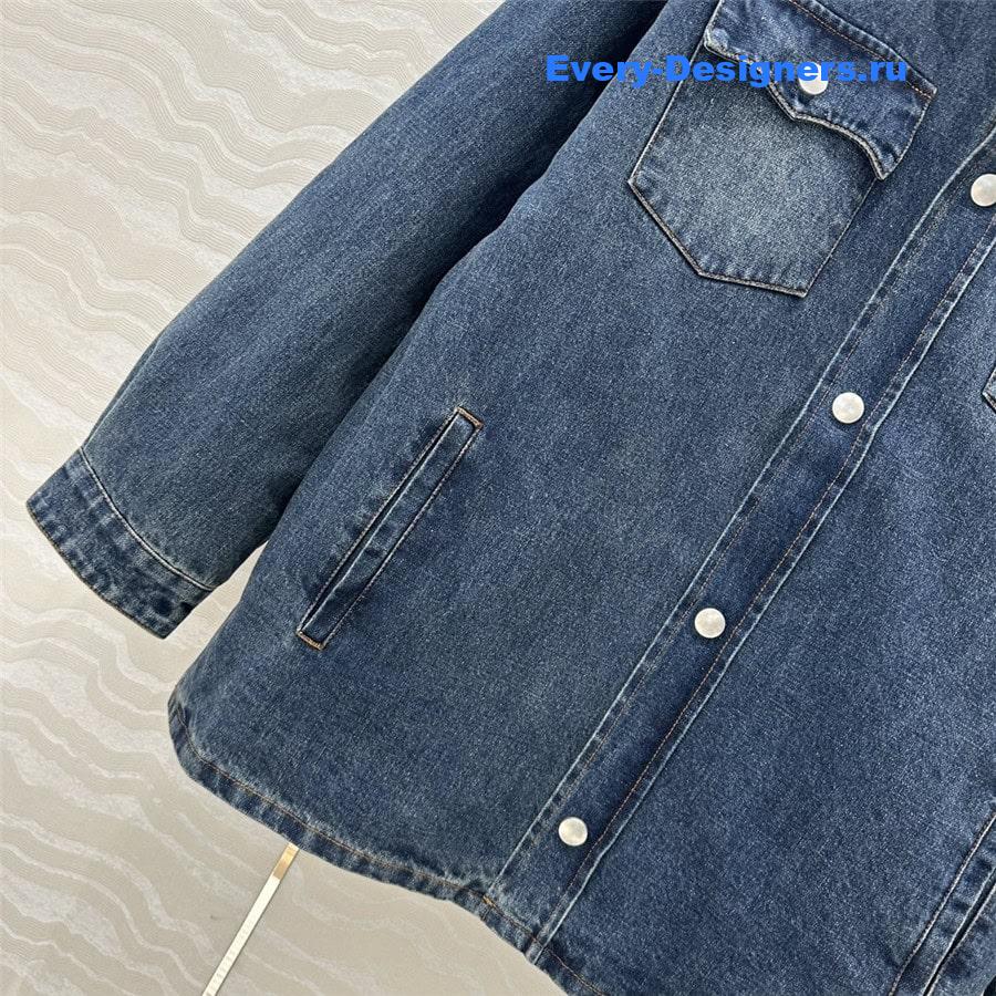 M1um1u denim jacket cotton coat