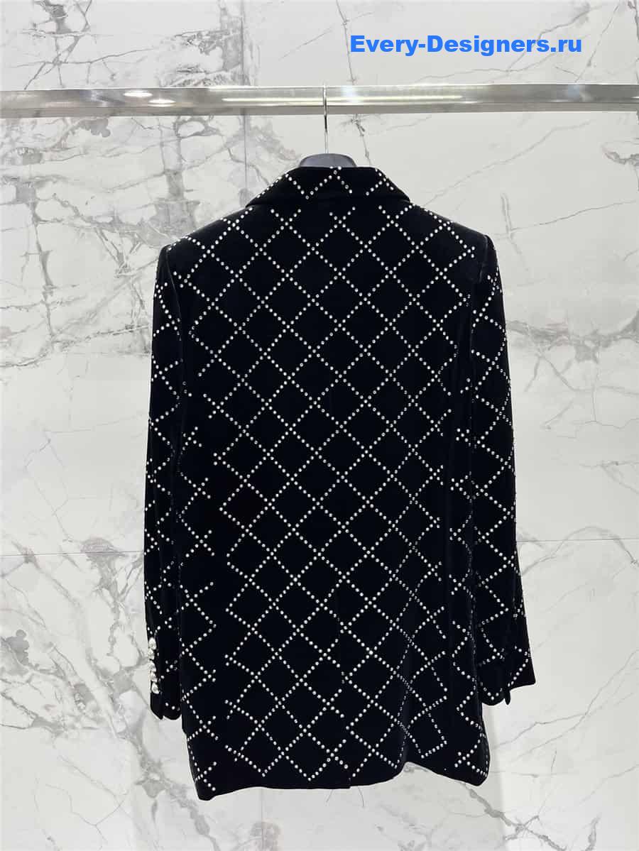Balmain velvet suit