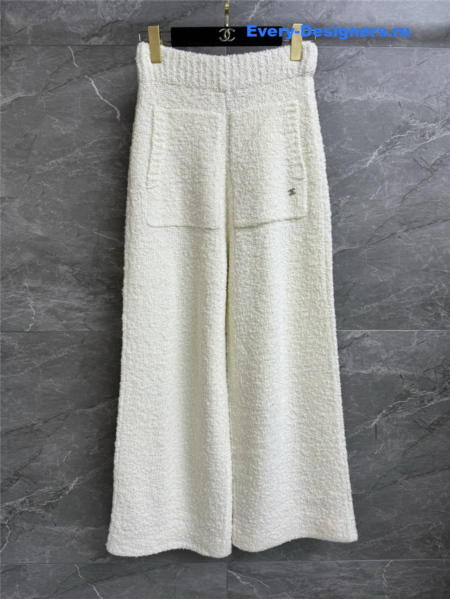 CC cashmere straight-leg wide-leg pants
