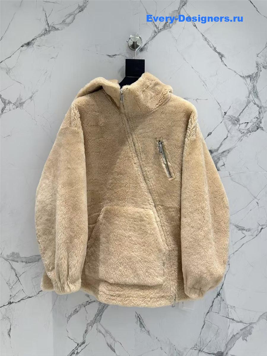 Ba1en*iaga wool and shearling coat