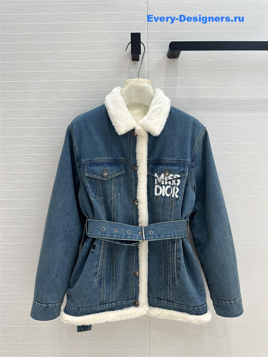 D10r graffiti print water blue denim jacket