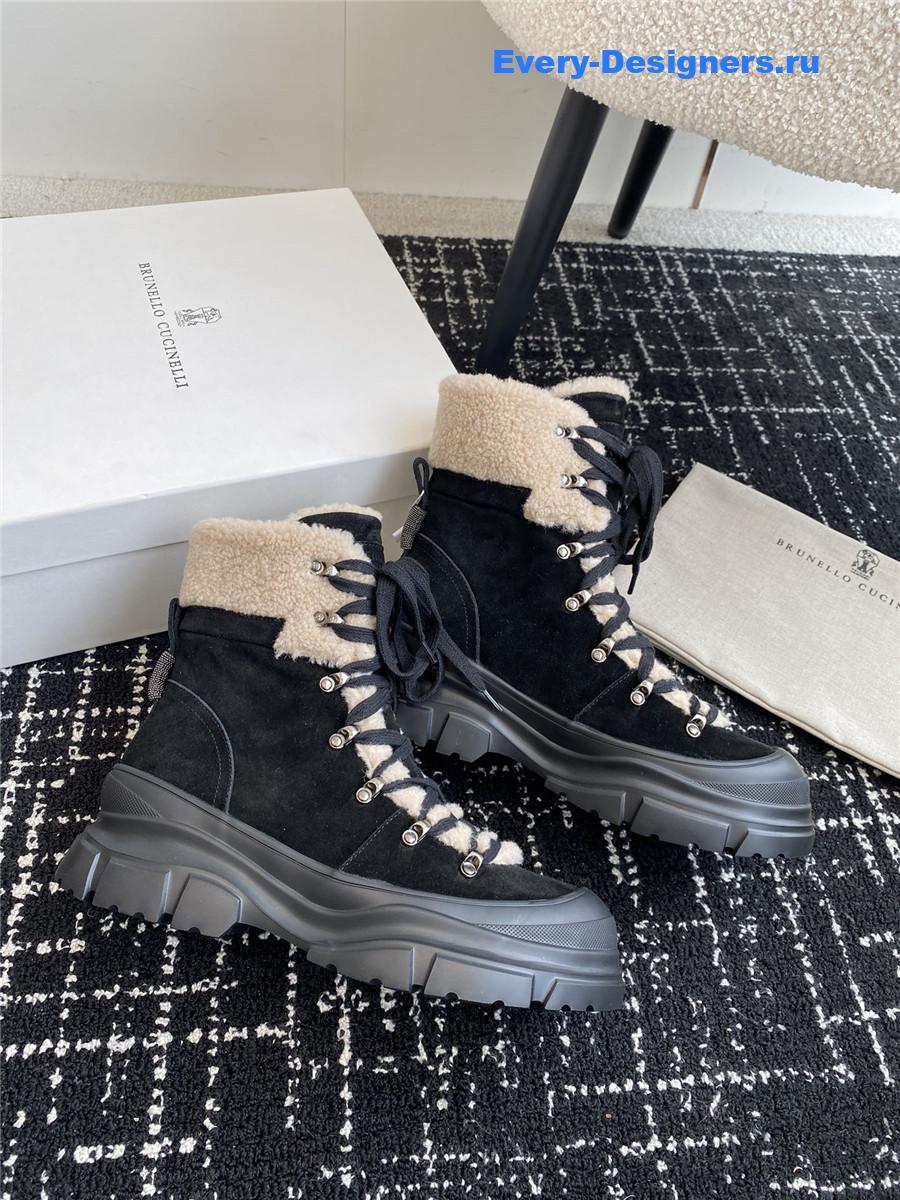 BC Black Panelled Ankle Boots