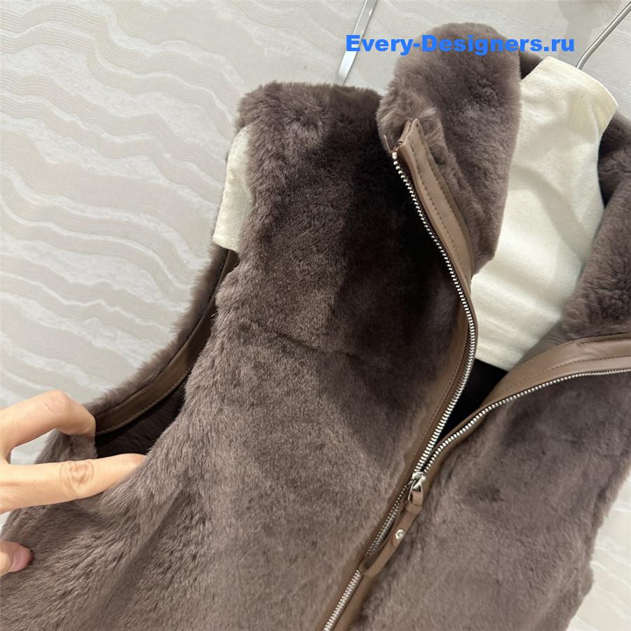 H**me5 reversible shearling vest