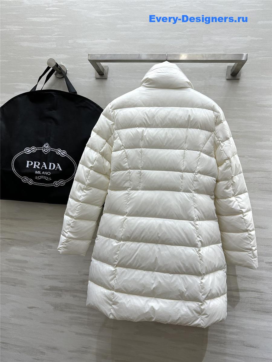 Pra*a stand collar mid-length down jacket