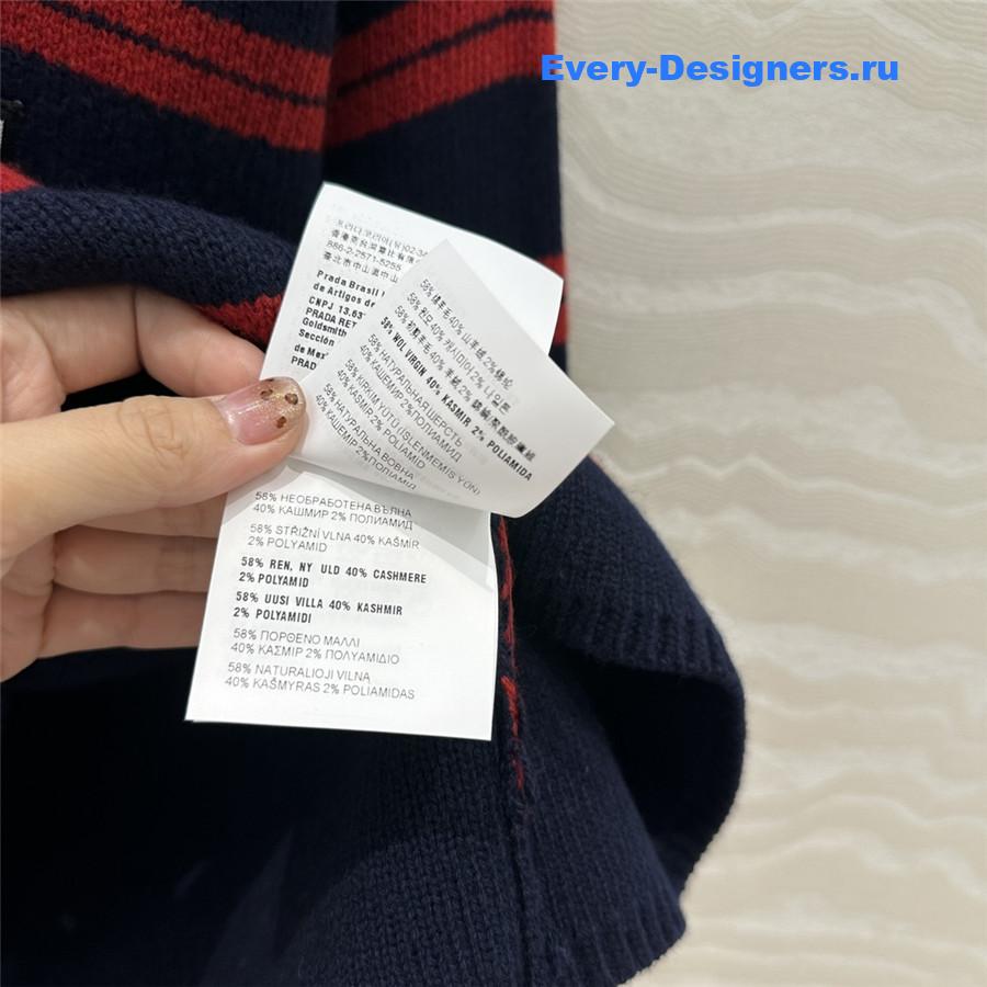 Miu Miu Gestreifter Striped Knitted Sweater